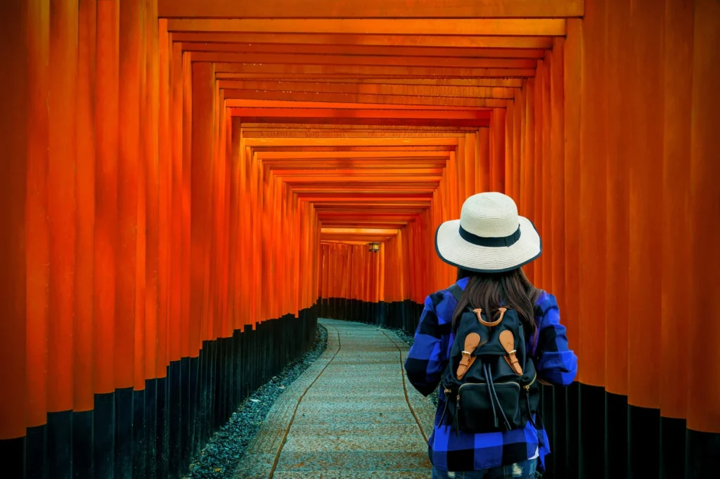viajante em Kyoto